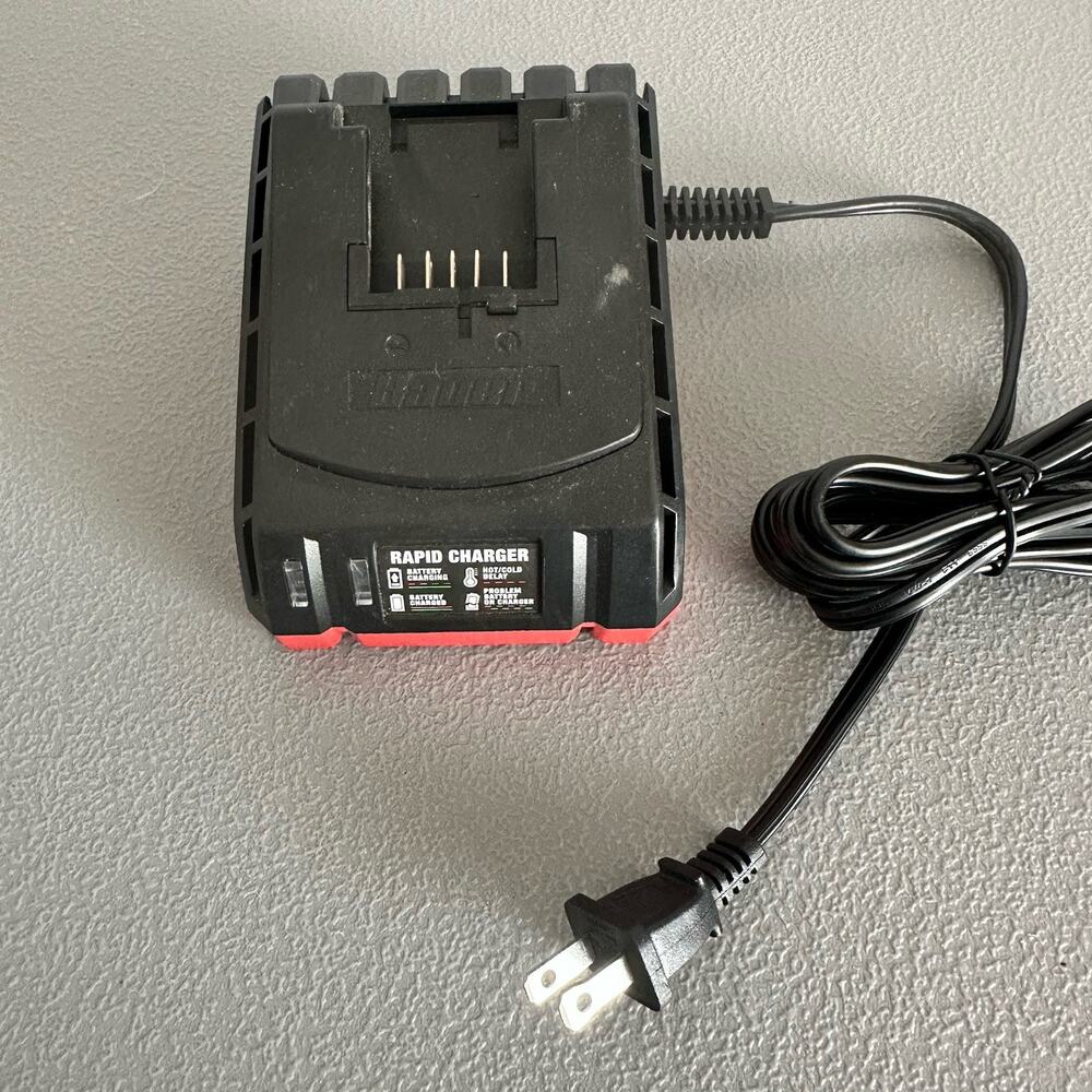 Bauer 20V 1.7 A Rapid Charger 1704C-B for 20V Li-Ion Batteries Black Red